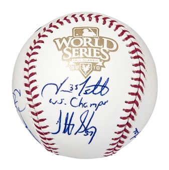 2010 World Series Champions San Francisco Giants Multi Signed OML Selig World Series Baseball With 8 Signatures Including Sanchez & Lincecum (PSA/DNA)